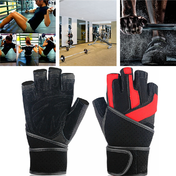 Gym Body Building Training Fitness Dumbbell Gloves Sports Equipment Weight lifting Workout Exercise breathable Wrist Wrap
