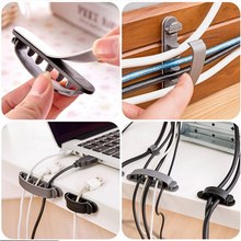 10Pcs Line Wire USB Charger Cable Holder Cord Clips convenient Desk Organiser