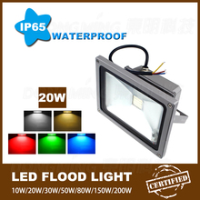 Free Shipping new Waterproof IP65 20W LED Flood Light bulb white/Cool White RGB Outdoor LED spotlight Lamp