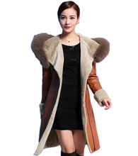 Large size women’s Winter Fur coat jacket Winter 2015 new female Hooded Lengthening thick warm Fur coat jacket women