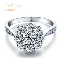 $1.65 Wedding Romantic Rings For Women Flower Sterling Silver Fashion Jewelry Free Shipping Sz6-Sz10 MSR047