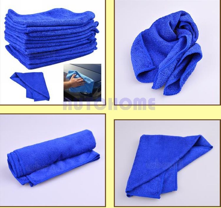 Microfiber Towels Clean Wholesale Lots Soft Plush 3030cm Polish Cloth (7)
