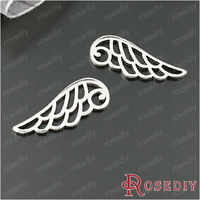 (27894)Jewelry Findings,Charms,Pendants,23*9MM Antique Silver Alloy Wing 50PCS