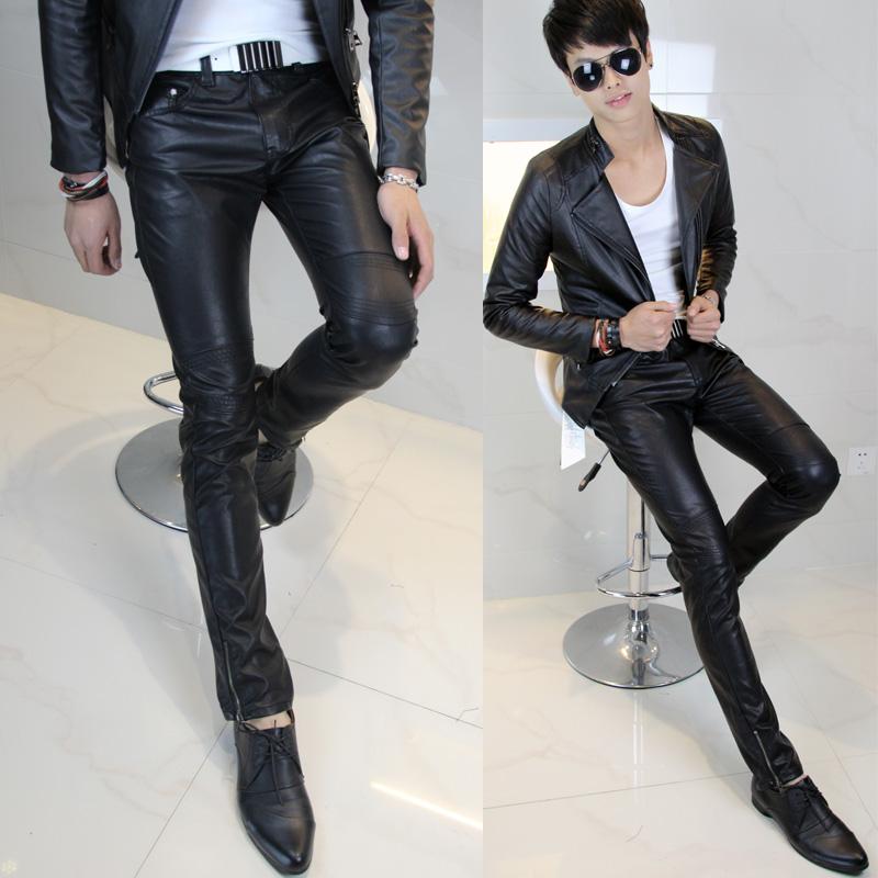 Wholesale Tight Leather Pants Men Xelement B 'Classic' Men's Fitted Leather Pants Classic fitted, lined all the way to the knee, five pocket jean style leather pants. One piece straight cut front panel (very hard to find).