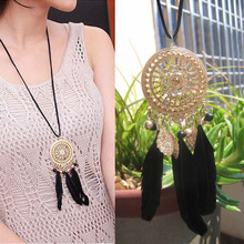 Retro Dream Catcher Pendant Long Chain Necklace Sweater Chain Jewelry Freeshipping&Wholesale