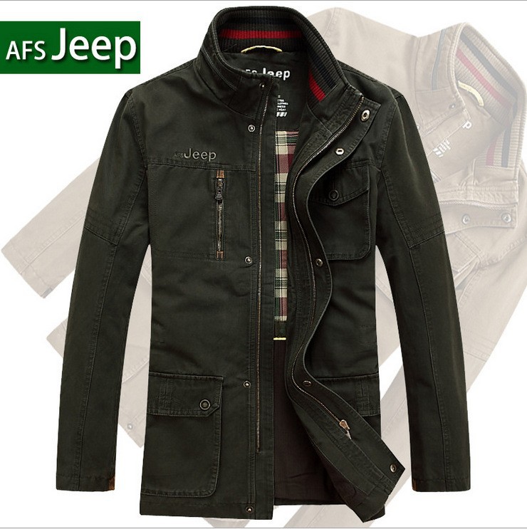 2015 New Autumn Winter Cotton Colombia Outdoors AFS JEEP Sport Jackets Military Men Pockets Plus Size 3xl Casual Coat Mens 8328