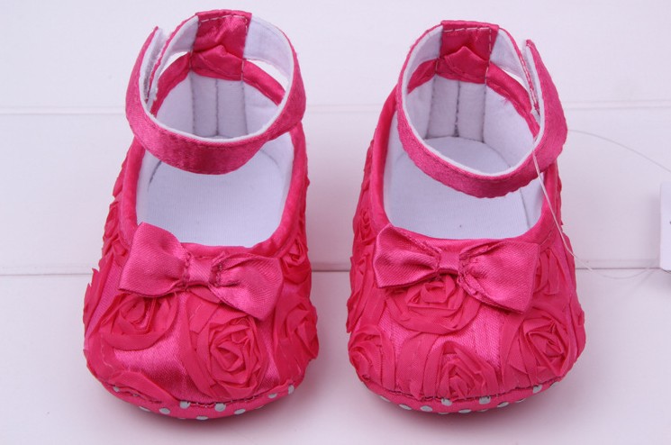 Lovely Mary Jane Girl Princess Shoes Infant Baby Shoes Toddler Shoes Soft Sole Flower 7 Color