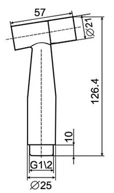 Description Picture 2 of itemstainless steel brushed nickel Round Handheld Bidet Portable Bidet Shower Set With Brass Bidet Valve BD621