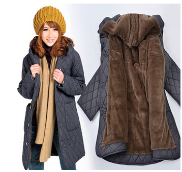 Hot sale! Loose plus size clothing women&#39;s fertilizer coats winter fashion long coat jacket ...