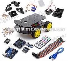 Multifuncional 4WD chasis del automóvil Robot Kits UNO R3 170 point Mini breadboard para Robot Kit de montaje de automóviles