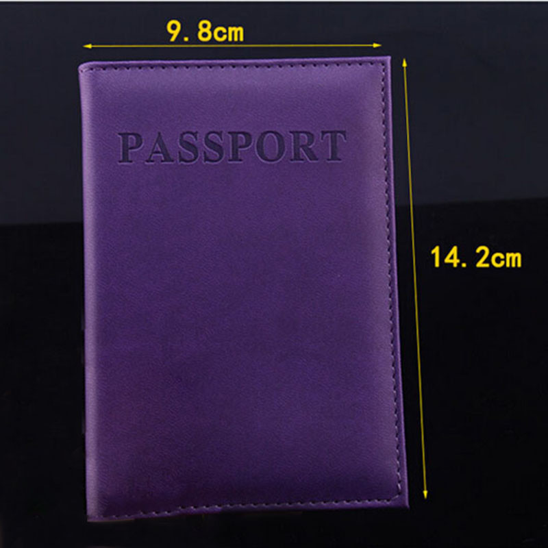 New Fashion PU Card Holder Women Travel Passport Holder Business Passport Cover ID Credit Card Holder