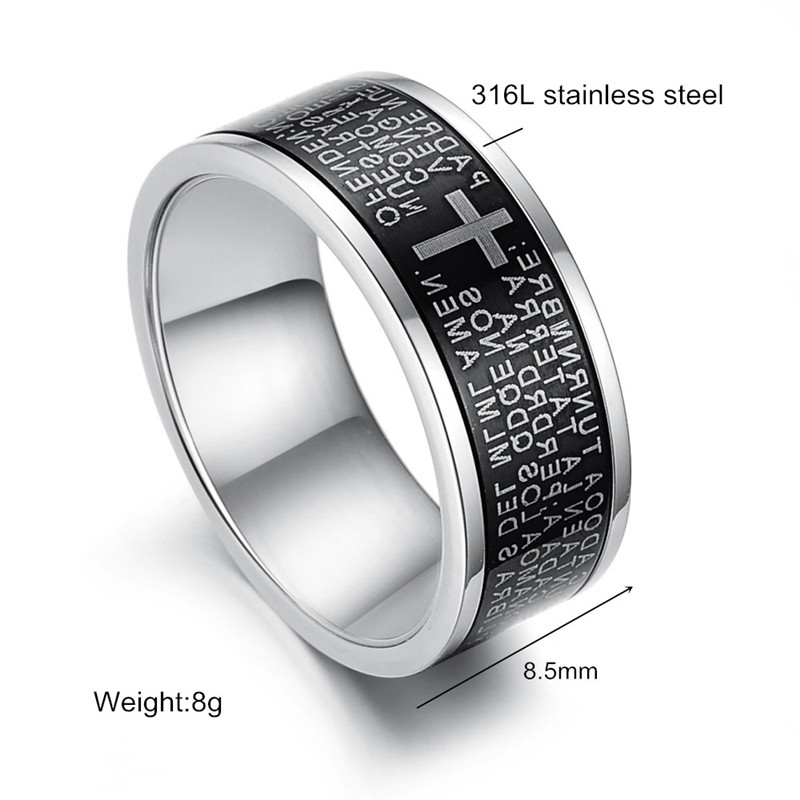 fine stainless steel men's wedding ring