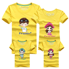 1 pc 95% Cotton Shirt for Family Father Shirt Matching Family Clothes Men Women Kids Large T-Shirts 4xl Man Tees Tops Family Tee