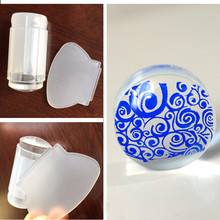 New Milky White Clear Jelly Stamper 2.8cm Transparent Nail Stamping Stamp Scraper Polish Print Transfer Nail Stamper Tools