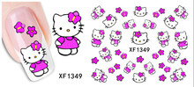 1 Sheet New Fashion Lovely Cute Cat DIY Water Transfer Nail Art Stickers Decals Wraps Salon
