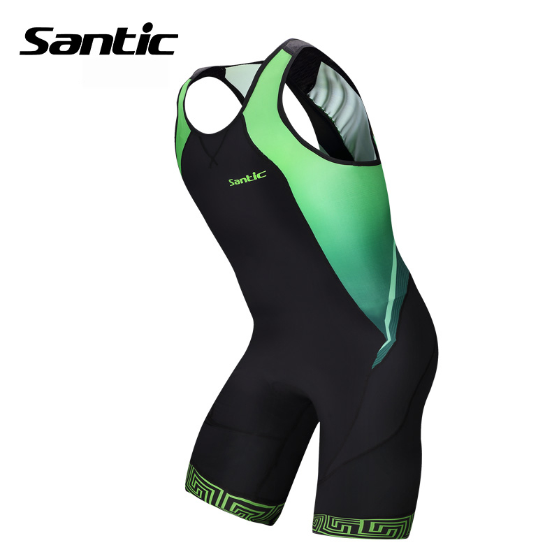 Фотография New Santic Triathlon Clothing Elastic Cycling Jersey Tight Suit Cycling Swimming Mens Triathlon Sleeveless Jersey M5C03006V