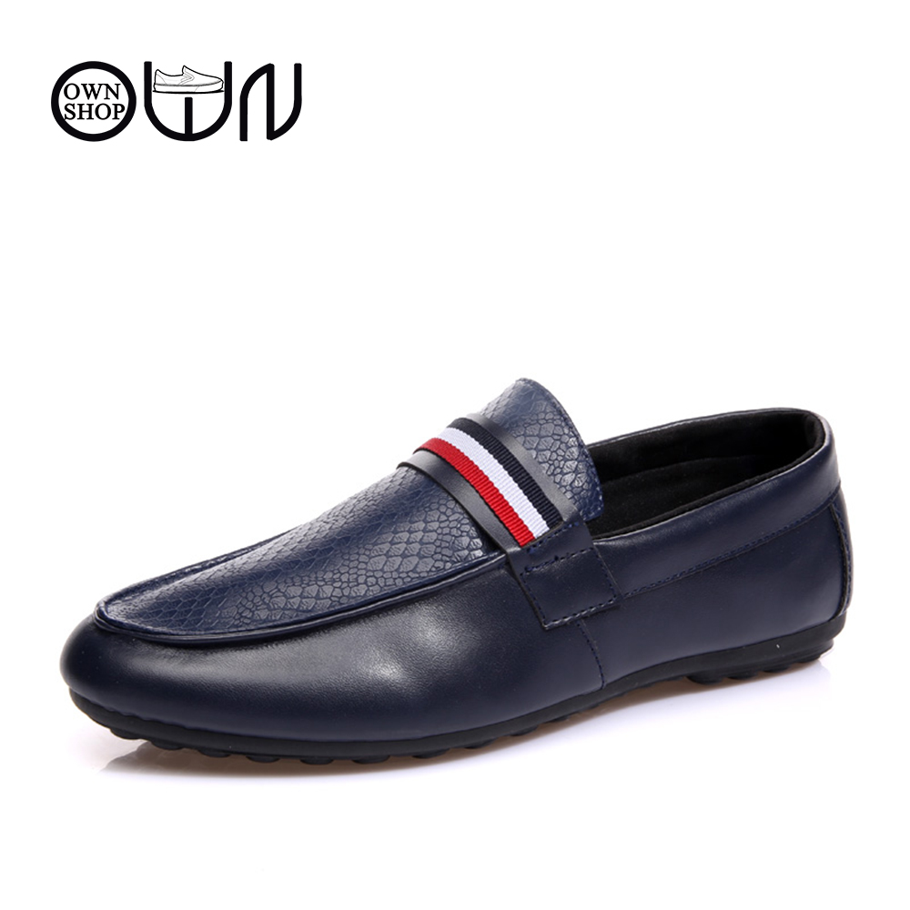 Men Loafers Casual Shoes White Black Blue Leather Loafers Men White Loafers Fashion New Simple Design For Dress Work Breathable
