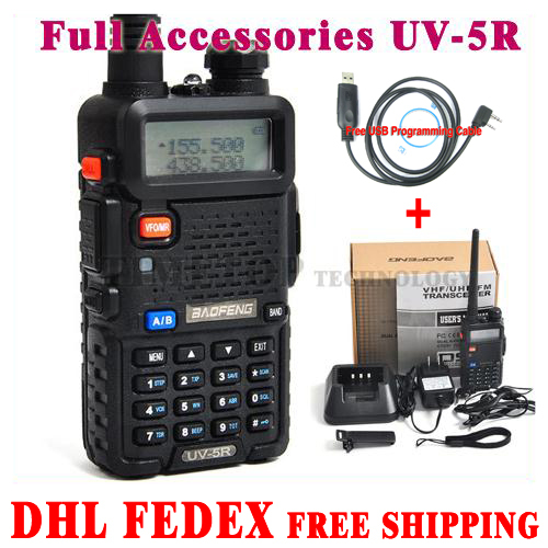  dhl baofeng -5r   vhf136-174mhz  uhf400-520mhz uv5r     