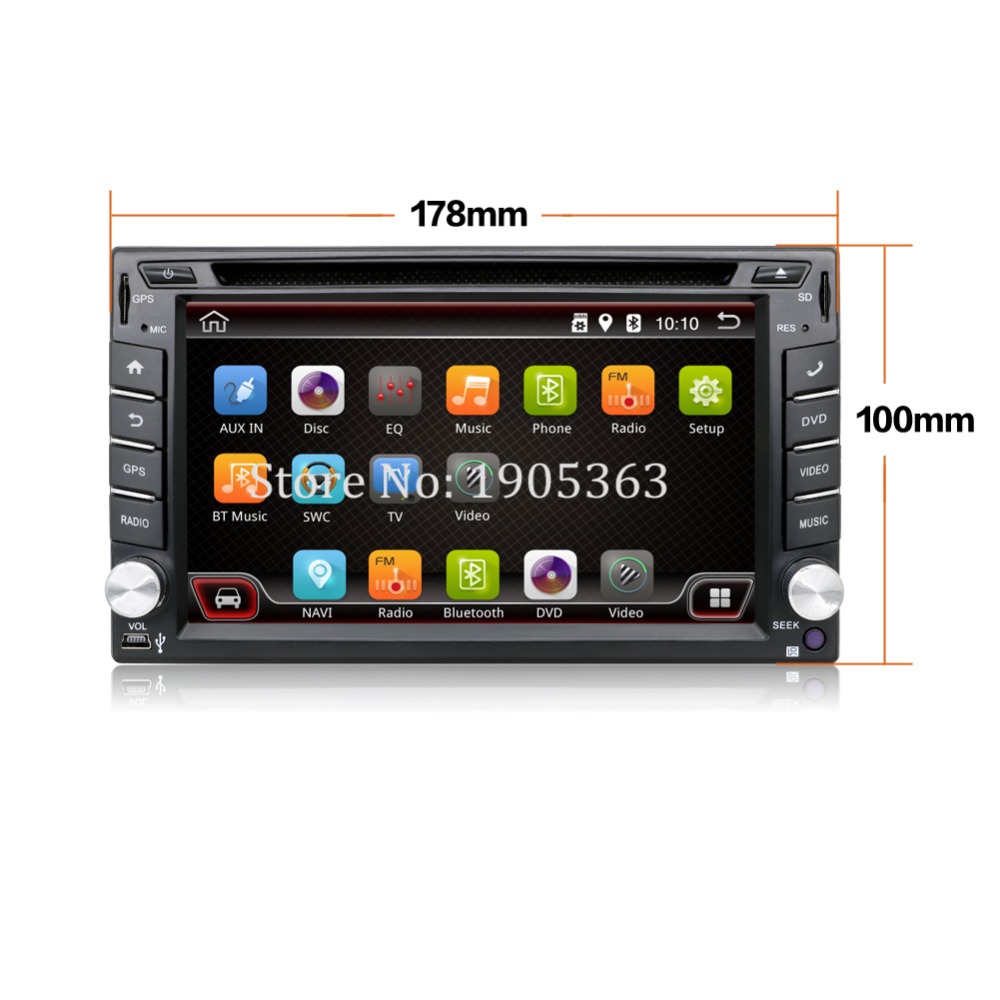 Купить Универсальный 2 din андроид 4.4 автомобильные dvd плеер gps ...
