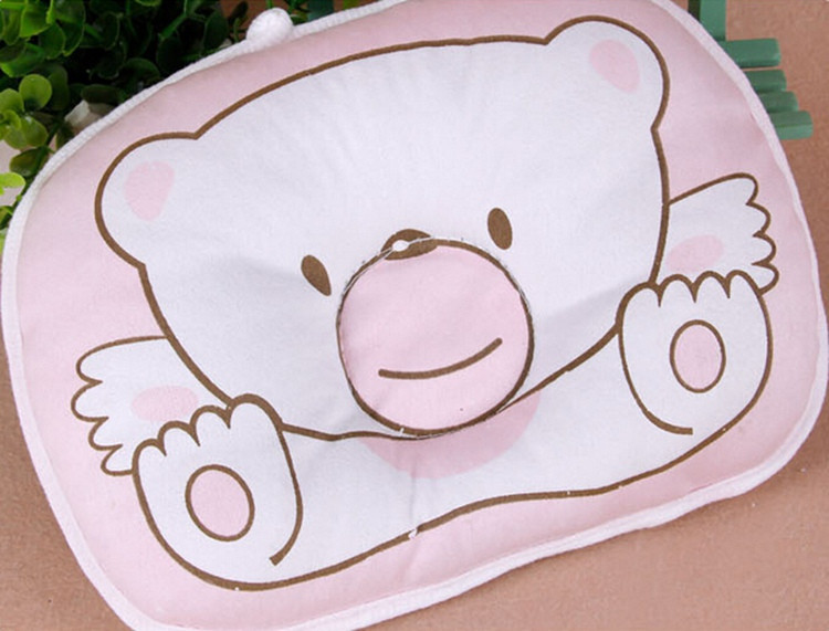 Newborn Bear Bedding Baby Nursing Pillow Prevent Flat Head 100% Cotton Animal Baby Shaping Pillow Pattern Comfortable Pink Blue (8)