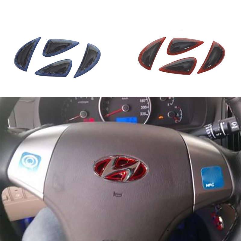 Car Styling Steering Wheel Logo Emblems Sticker Cover For Hyundai Tucson IX35 Santa Fe Elantra Accent Solaris Sonata Getz ETC