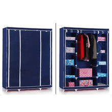 Closet Storage Furniture Portable Clothing Wardrobe Organizer Shoes Closet with Shelves Dustproof Storage Cabinet