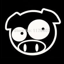 50 pcs/lot Free Shipping Mad Pig Mascot Rally Sticker Car Window Truck SUV Bumper Auto Door Kayak Vinyl Decal 8 Colors