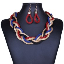 2015 New Fashion Vintage Necklace Jewelry Metal Choker Necklace Women Statement Necklace Chunky Chain DFX 736