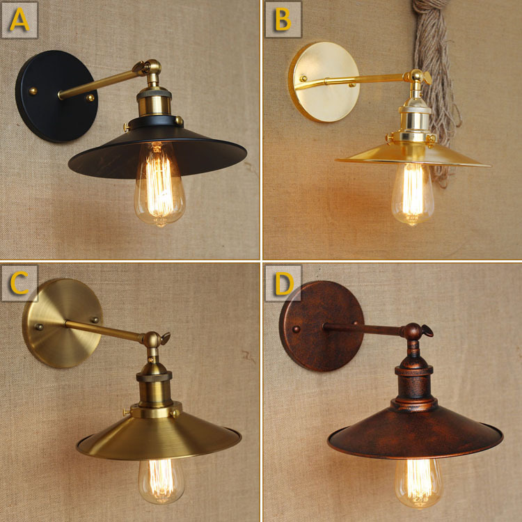 Retro Industrial Style Old Exclusive Design Iron Wall Lamp Bedroom Light Asile Light Restaurant Light Free Shipping