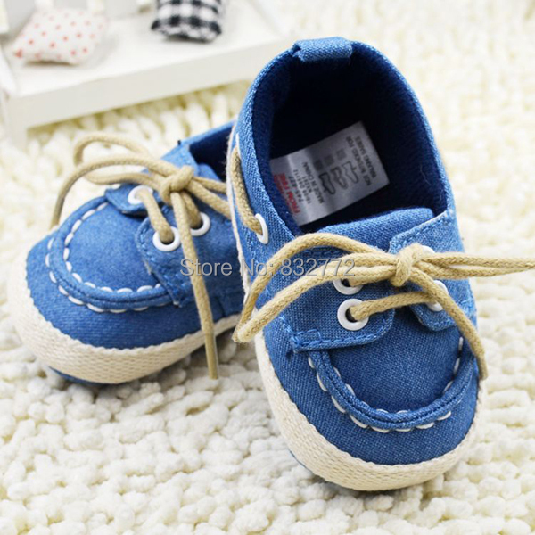 New Toddler Boy Girl Soft Sole Crib Shoes Laces Sneaker Baby Shoes PrewalkerFree Drop Shipping