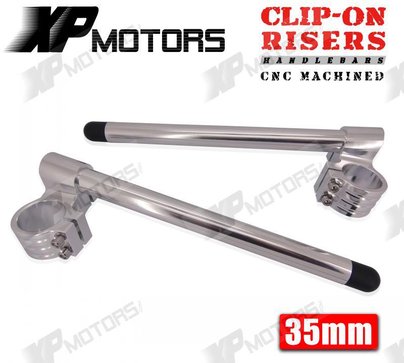 New CNC 1 Riser Clip On Higher Clipons Handlebar Universal Fit 35mm Forks Fits For CAFE