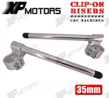 New CNC 1 Riser Clip On Higher Clipons Handlebar Universal Fit 35mm Forks Fits For CAFE