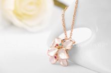 ROXI Delicate necklace plated with AAA zircon fashion rose golden jewelry for women party new style