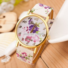 Women Watch 2015 Fashion Casual Colorful Flower Quartz Watch Ladies Geneva Watch Women Trendy Wristwatch Relogio
