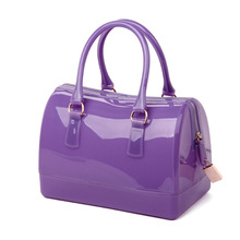 Purple Jelly Transparent Bag Orange Handbag Candy Bags Plastic Women Yellow Gold Silver White Multicolor Furly Famous Brand