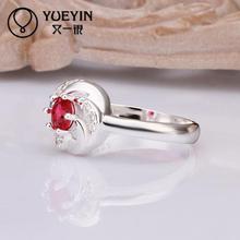 R334 2015 Fashion ruby jewelry 925 sterling silver ring fine jewelry rings for women anel feminino