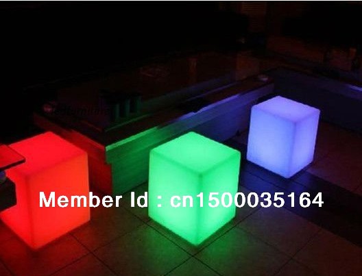 Magic led illuminated furniture waterproof outdoor 30 30 30CM led cube chair bar stools wedding party