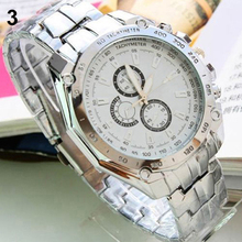 Hot Sale Luxury Fashion Men Stainless Steel Quartz Analog Hand Sport Wrist Watch Watches 13BO