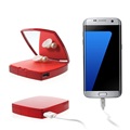 VORSON Mirror 6000mAh Power Bank Charger Li polymer Battery 2 1A for iPhone 7 for Samsung