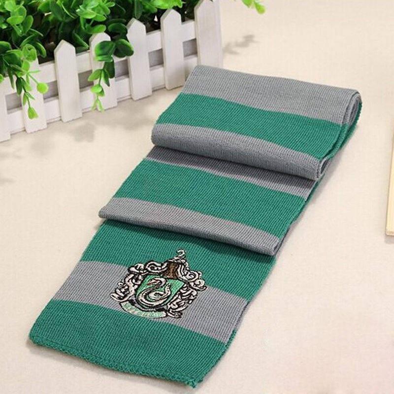 Harry Potter Scarf Scarves Gryffindor Hufflepuff Slytherin Knit Scarves Cosplay Costume Gift B002