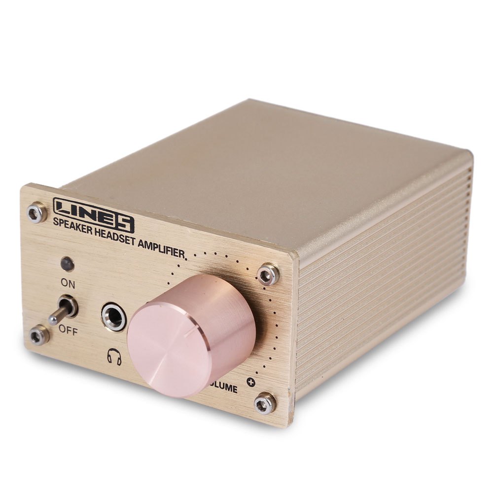 Portable Mini A910 Isoundyou Digital Audio Power Amplifier with Line 5 Speaker System (Gold) Supports Loudspeaker Volume Control