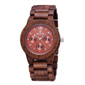 SKONE Luxury Brand Men Dress Watch Wooden Quartz Watch with Calendar Display Bangle Natural Wood Watches