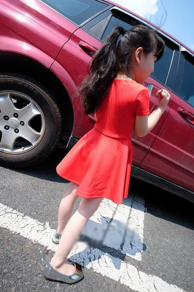 Summer Party Dresses 2015 New Casual Matching Mother Daughter Clothes Patchwork Family Matching Outfits Red Family Look Dresses8
