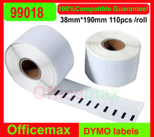 7x Rolls Free Shiping Dymo 99018 Label Compatible Etiketten Barcode Sticker Thermal Printer Label 38x190mm for LW450Turbo