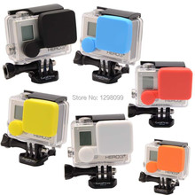 Gopro accessories 7Colors Housing Protective Waterproof Case Cover Silicone Cover Soft Lens Cap Guard for Hero3/3+/4 1pcs