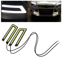 2pcs White COB Led Daytime Running Light