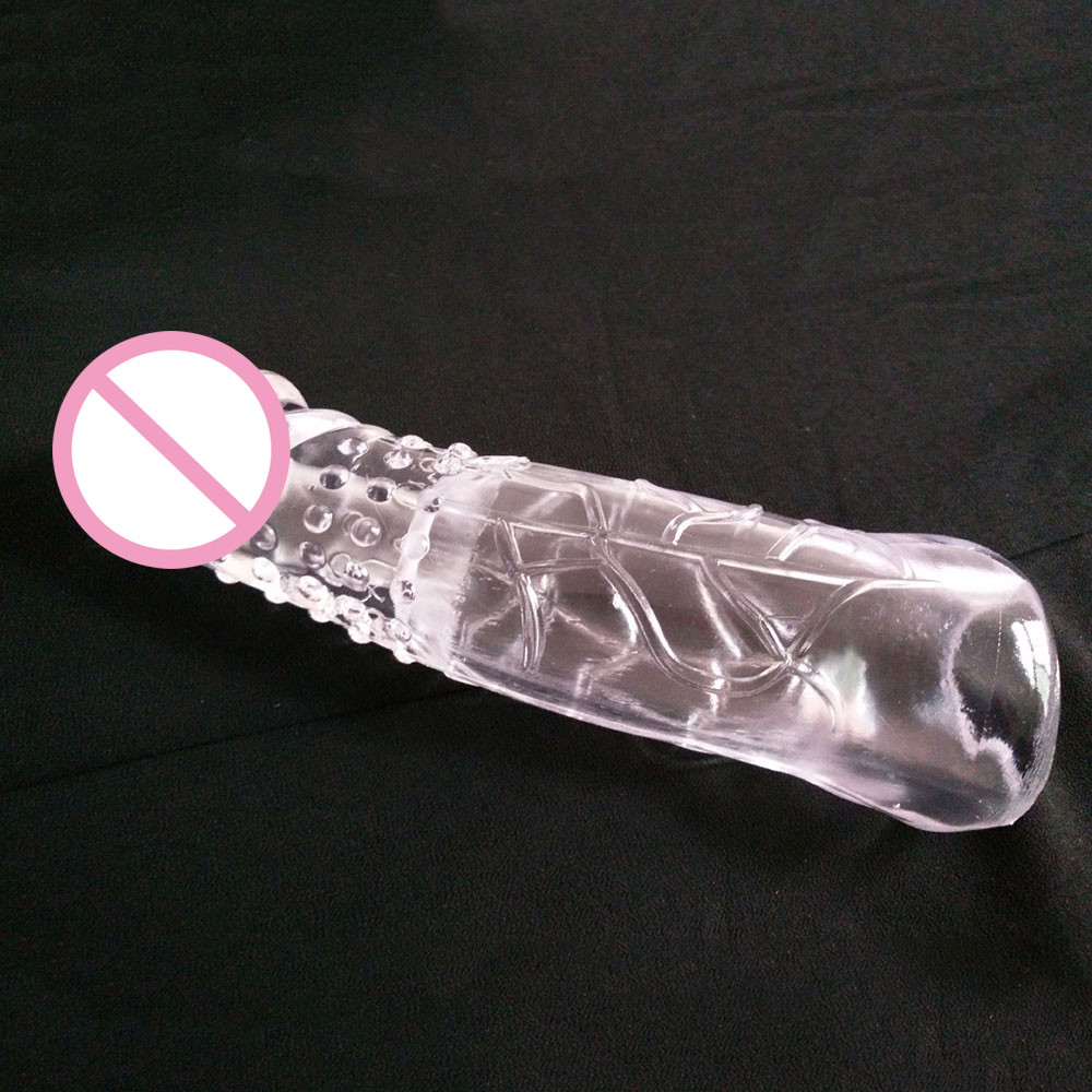 Silicone-Penis-Enlargement-Extension-Realistic-Cock-Ring-Penis-Sleeves-With-Hard-Glans-Condoms-Proextender-Pro-Extender 0