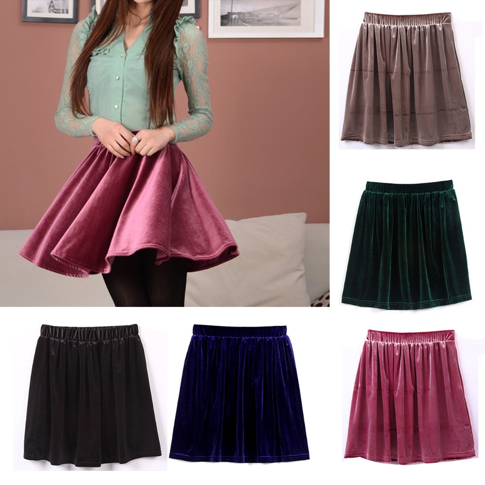 Verde Falda De Terciopelo Compra lotes