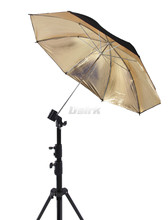 33″ 83cm Reflector Reflective Black Gold Golden Umbrella For Photo Studio Flash Light free shipping