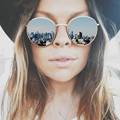 Vintage Brand Design Round Women Sunglasses Brand Designer 2016 Retro Mirror Sun Glasses For Female Lady